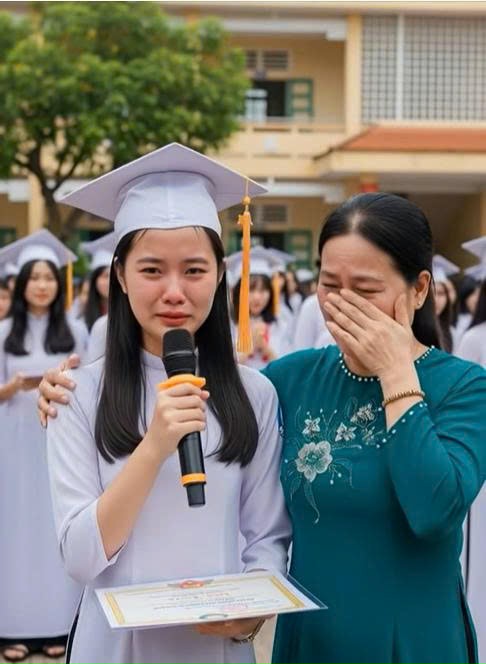 Mẹ nhặt ve chai, cha không có, nữ sinh bị bạn bè xa lánh suốt 12 năm học, ngày nhận bằng khen, em đã phát biểu một câu khiến cả trường chìm trong nước mắt