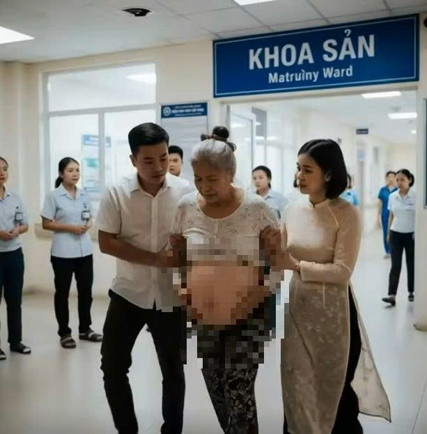 2 con vội vã đưa mẹ 60t vào viện, bà ôm bụng to như có bầu và sự thật phía sau